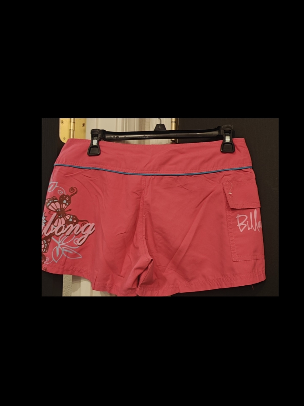 Billabong Hot Pink Women's Swim Shorts with Floral Print